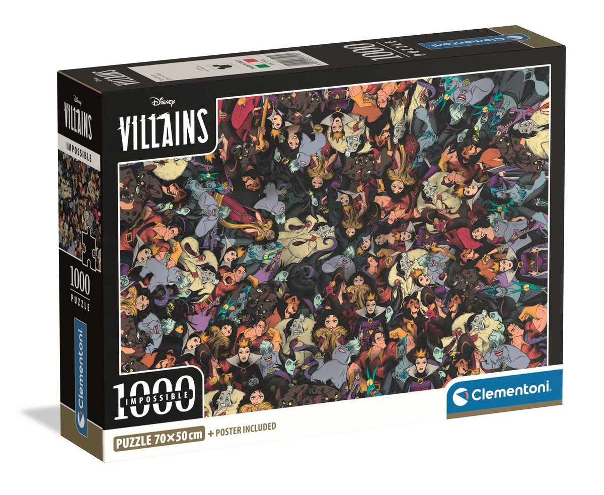 Inny producent Puzzle 1000 Compact Impossible ! Disney Villains 37518