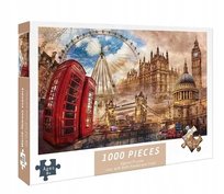 Puzzle 1000 el. – Ikony Londynu / Big Ben / London Eye / Czerwone Budki Greenzone