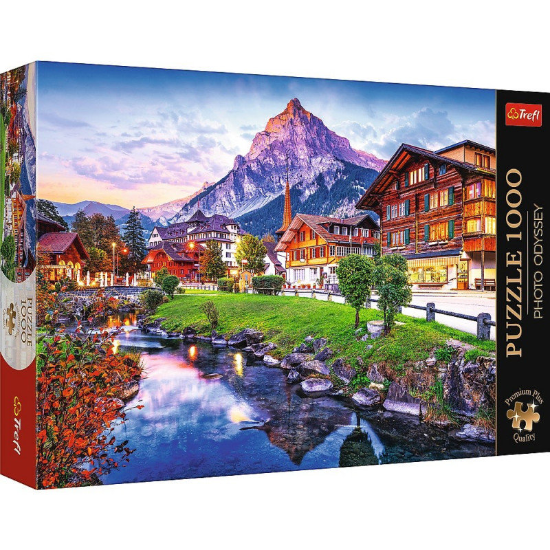 Puzzle 1000 elementów Premium Plus Quality Alpejskie miasteczko
