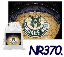 PUZZLE 120 EL. UKŁADANKA MILWAUKEE BUCKS NBA PREZENT + WORECZEK Z NADRUKIEM