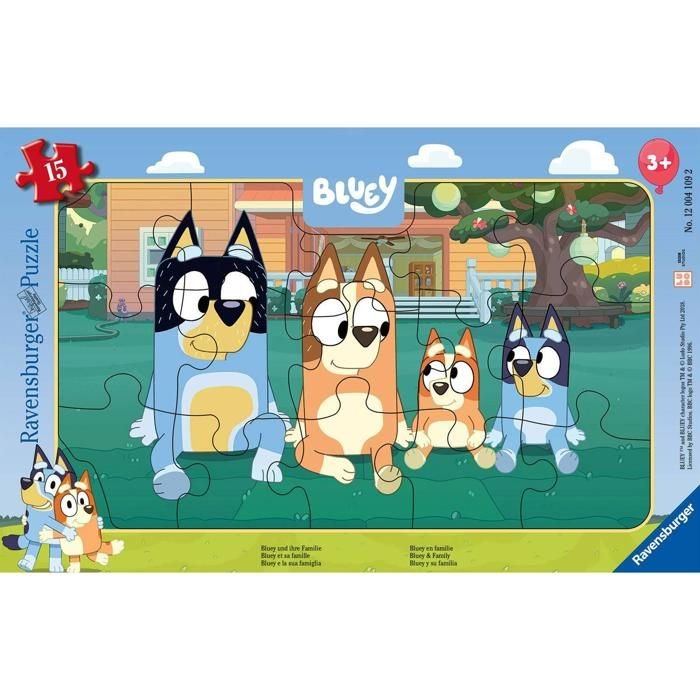 Puzzle 15 elementów: Bluey i jego rodzina - Ravensburger | Sklep EMPIK.COM