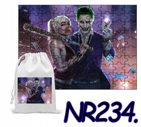PUZZLE 192 EL. UKŁADANKA PREZENT HARLEY QUINN JOKER + WORECZEK Z NADRUKIEM