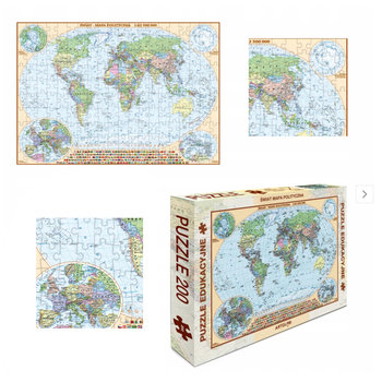 Puzzle 200 Świat Polityczny Mapa - Artglob