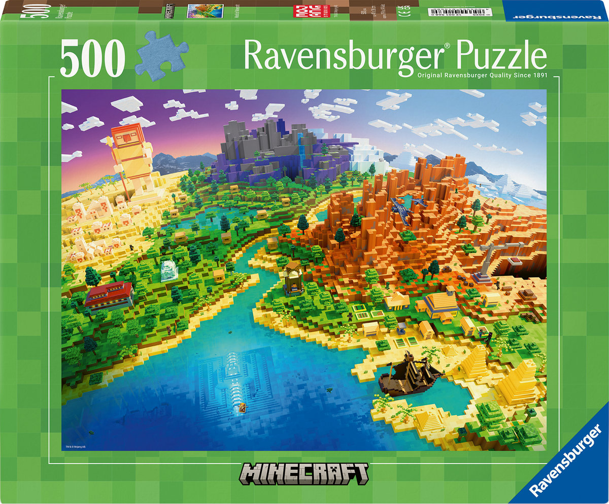 Puzzle 2D, Minecraft, 500 elementów - Ravensburger | Sklep EMPIK.COM