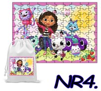 PUZZLE 35 EL. UKŁADANKA PREZENT KOCI DOMEK GABI + WORECZEK Z NADRUKIEM