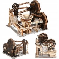 PUZZLE 3D DREWNIANY MECHANICZNY RUCHOMY MODEL DIY TOR KULKOWY DO SKŁADANIA