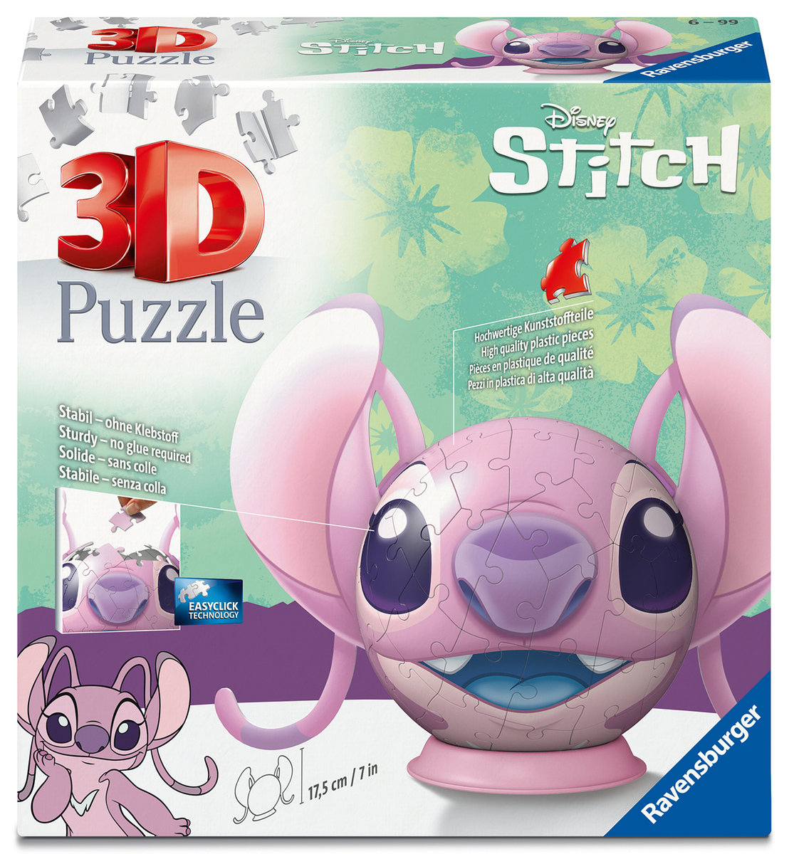 Puzzle 3D Kula Disney Stitch Andzia z uszami - Ravensburger | Sklep ...