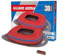 PUZZLE 3D STADION PIŁKARSKI ALLIANZ ARENA BAYERN MONACHIUM 63 ELEMENTY