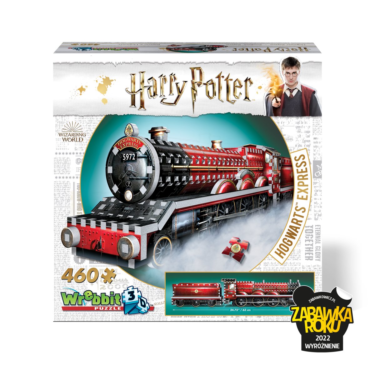 Puzzle 3D, Wrebbit, Harry Potter Hogwarts Express, 460 el.