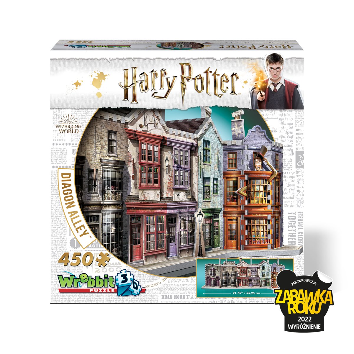Puzzle 3D, Wrebbit, Harry Potter, Ulica Pokątna, 450 el.