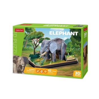 Puzzle 3D Zwierzęta Słoń  - Cubic Fun