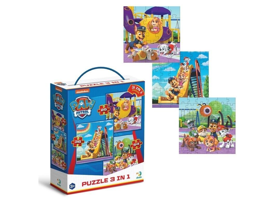 Puzzle 3w1 Psi Patrol The playground - Dodo | Sklep EMPIK.COM