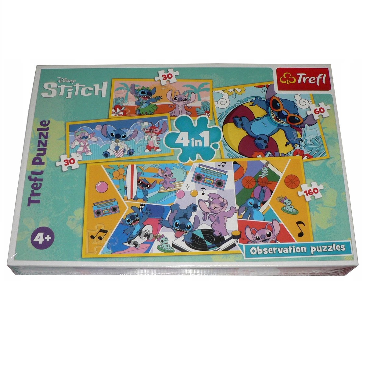 Puzzle 4w1 Disney Lilo&Stitch ( 30 + 30 + 60 + 160 ) 280 elementów ...