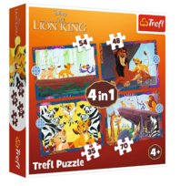 Puzzle 4W1 Odważny Król Lew Disney 34653