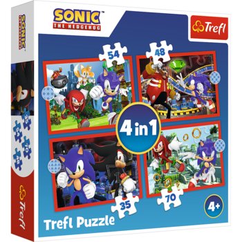 Puzzle, 4w1, Przygody Sonica, 35-48-54-70 el. - Trefl