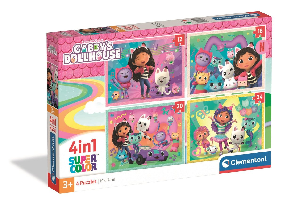 Puzzle 4w1 Super kolor Gabby’s Dollhouse 21752 - Inna marka | Sklep ...