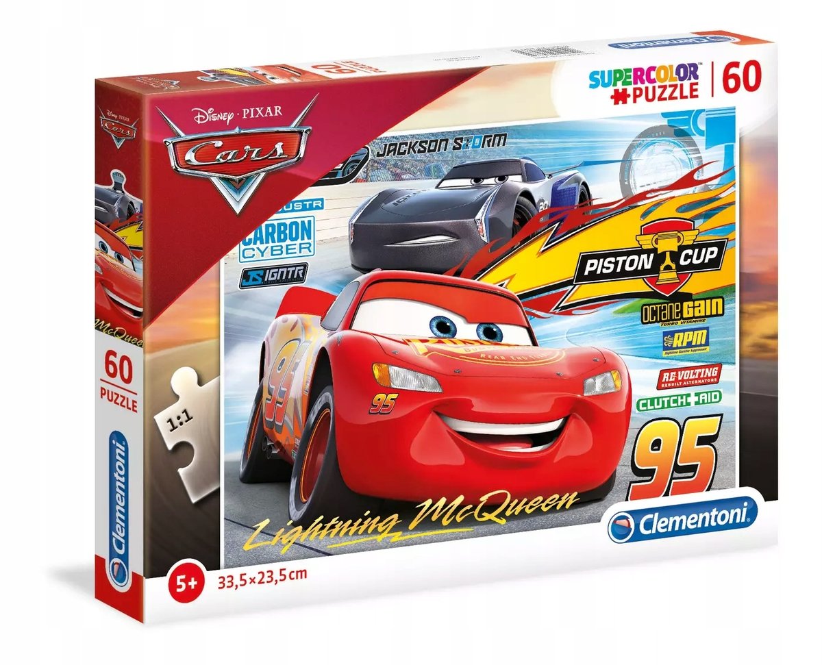 Puzzle 60 elementów. Supercolor. Auta - Clementoni | Sklep EMPIK.COM