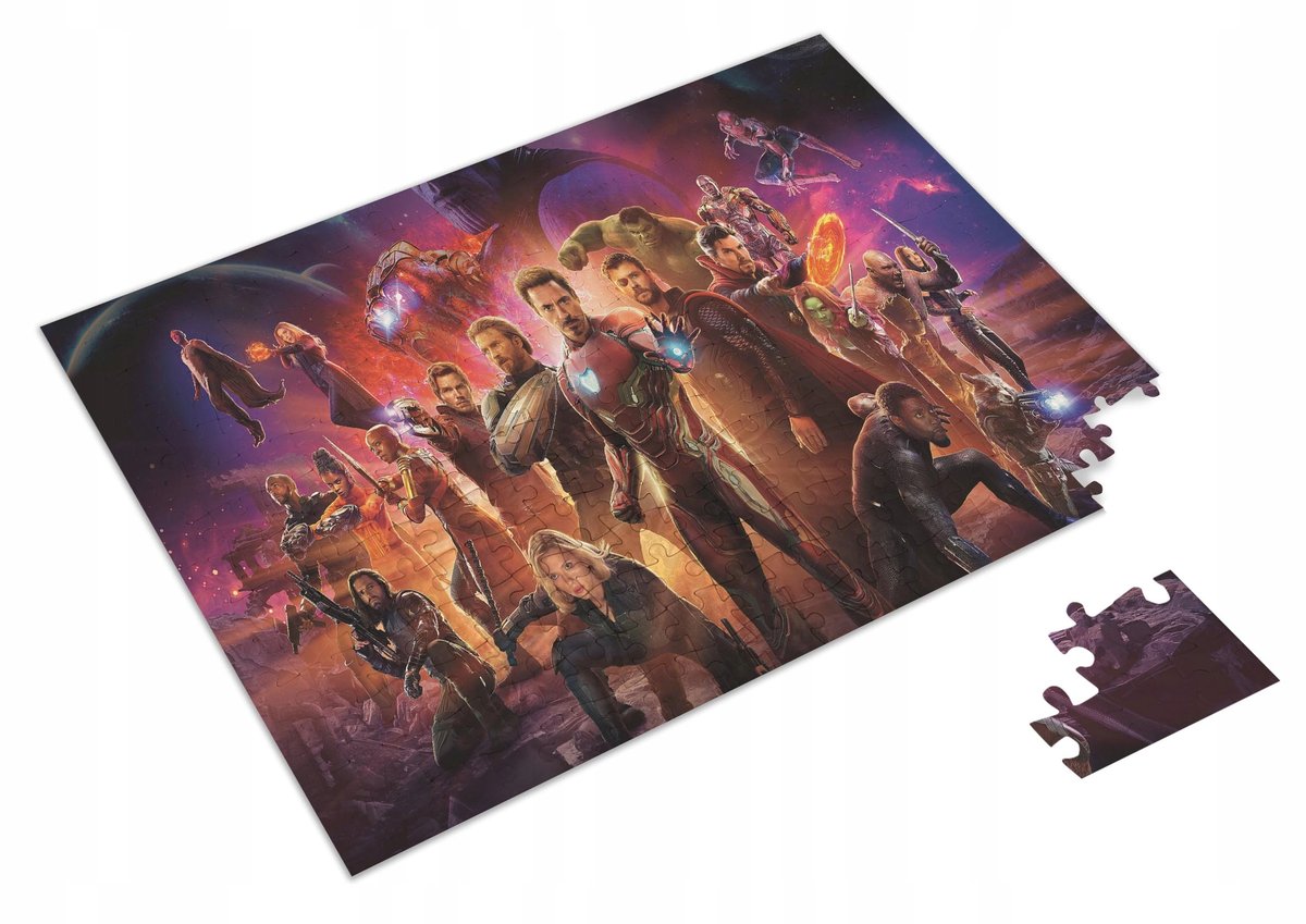 PUZZLE Avengers Marvel Super Bohaterowie + IMIĘ Pudełko 120 el. - Atram ...