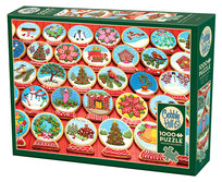 Puzzle, Ciasteczka w kształcie śnieżnej kuli, 1000 el. Cobble Hill