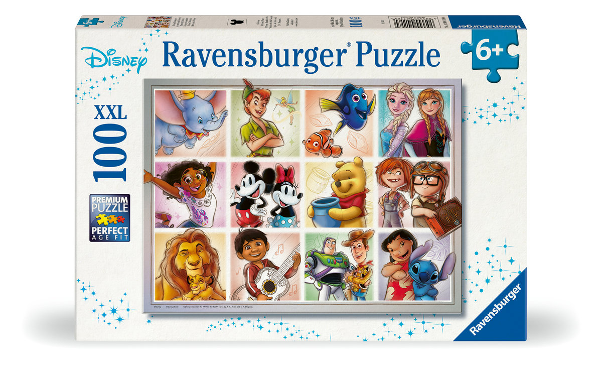 Puzzle dla dzieci 2D Disney Postacie 100 el. - Ravensburger | Sklep ...