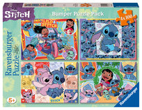 Puzzle dla dzieci 2D: Disney Stitch 4x100 elementów Ravensburger