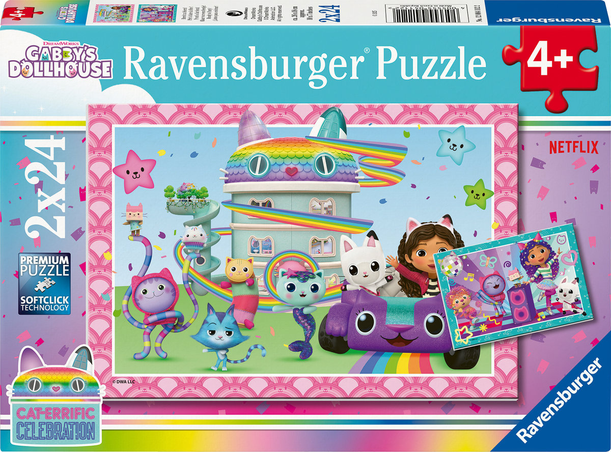 Puzzle dla dzieci 2D Koci Domek Gabi 2x24 el. - Ravensburger | Sklep ...