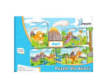 Puzzle dla dzieci Dinozaury i Smoki 03 Progresywne, 18 el. - Papillon