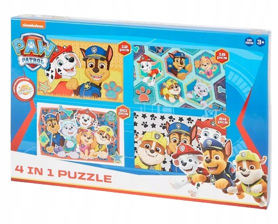 Фото - Пазли й мозаїки Disney Puzzle Dla Dzieci PIS PATROL 4 w 1 chase 