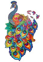 Puzzle Drewniane Baśniowy Paw