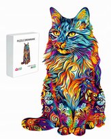 Puzzle Drewniane Dla Dzieci Dorosłych 112 Elementów Kot Prezent Dla Dzieci