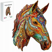 Puzzle Drewniane Dla Dzieci Dorosłych 115 Elementów Koń Prezent Dla Dzieci