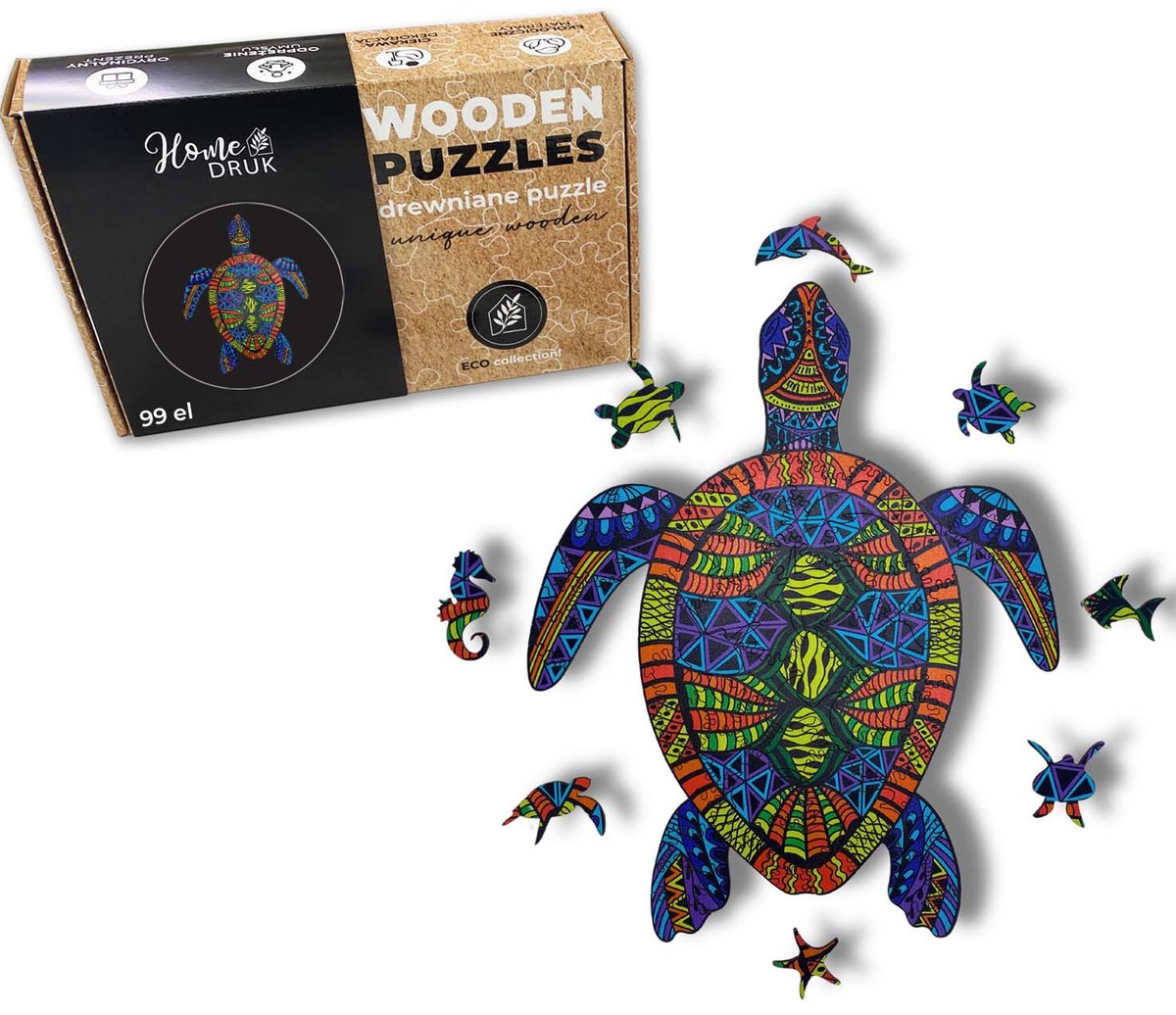 Puzzle Drewniane Dla Dzieci I Doros Ych W Turtle Home Druk Sklep