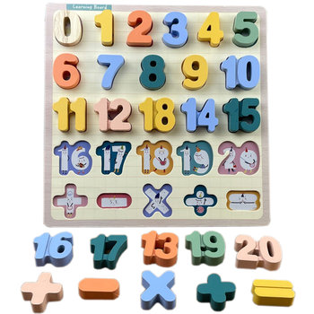 Puzzle Drewniane Edukacyjne Matematyka Liczby Cyfry Zkb-2053 - Inna marka