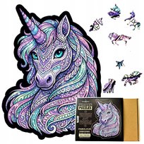 Puzzle Drewniane Jednorożec XXL | Układanka Puzzle jednorożec