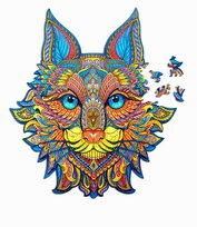 Puzzle Drewniane Leśny Kot