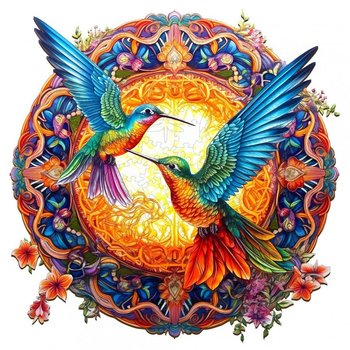 Puzzle Drewniane Mandala Kolibrów L - Moments