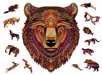 Puzzle Drewniane Premium 3D Układanka Dla Dorosłych Niedźwiedź Xl Zwierzęta Adawoo - Idealne Na Prezent Na Święta, Urodziny, Imieniny, Walentynki