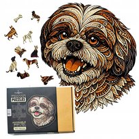 Puzzle Drewniane Shih Tzu Uroczy Piesek 400 el. 3 mm Układanka drewniana