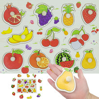 PUZZLE DREWNIANE UKŁADANKA MONTESSORI OWOCE