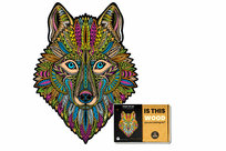 Puzzle Drewniane Wilk Determined Wolf 200 Elementów A3