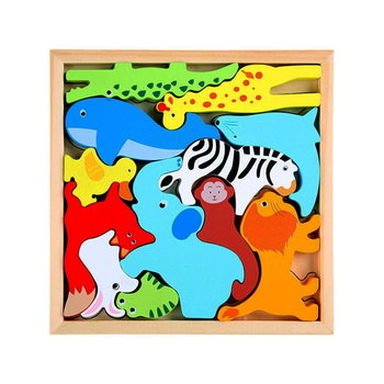 Puzzle drewniane - Zwierzęta ZOO - HABARRI
