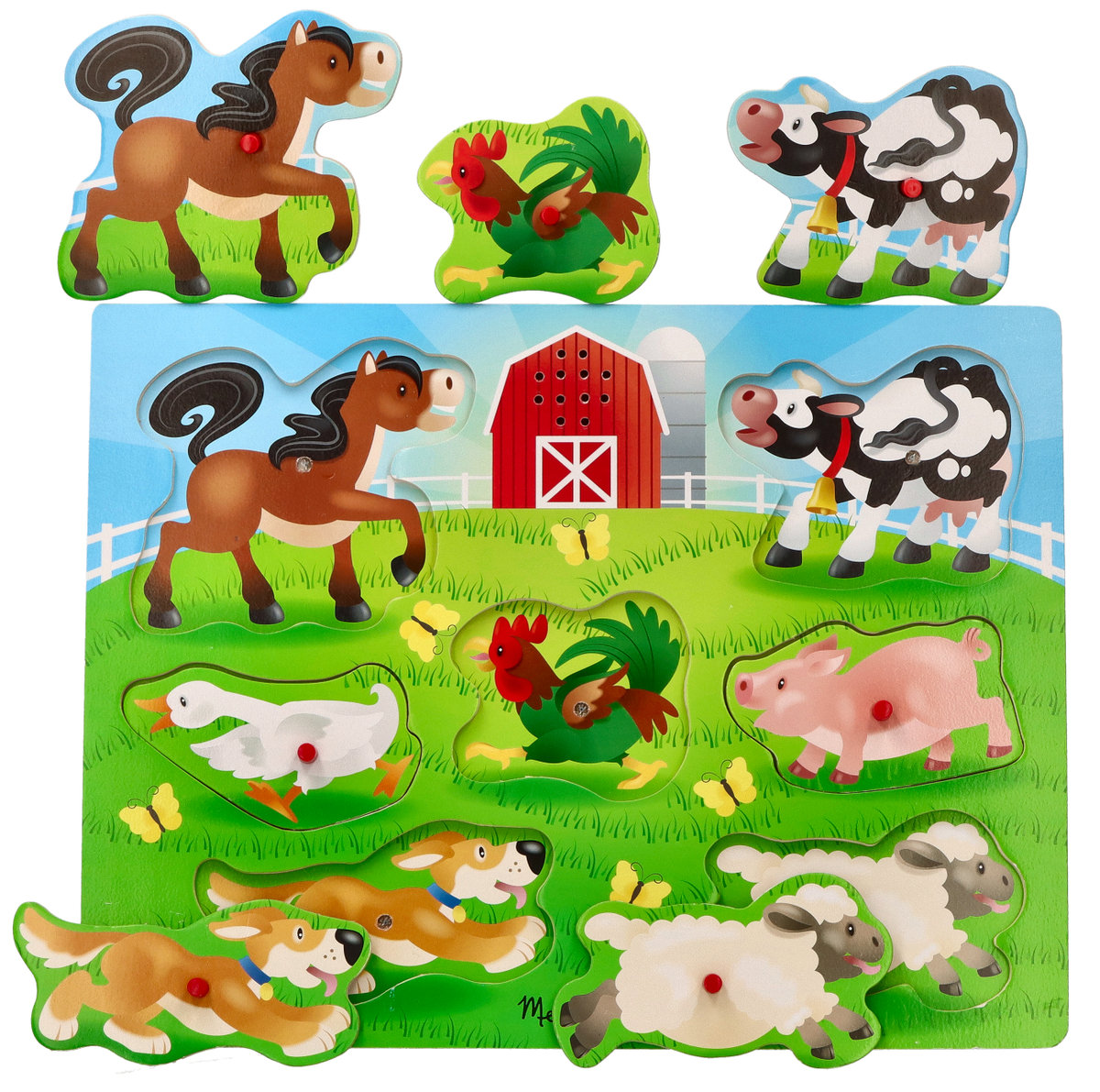Фото - Розвивальна іграшка Melissa&Doug Puzzle Dźwiękowe Dla Dziecka Zwierzęta Z Farmy 