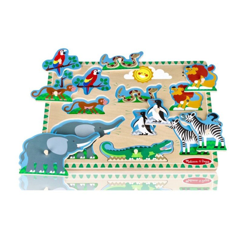 Puzzle dźwiękowe układanka - zoo