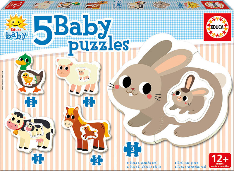 Puzzle, Educa, dla dziec Farma, 14 el.