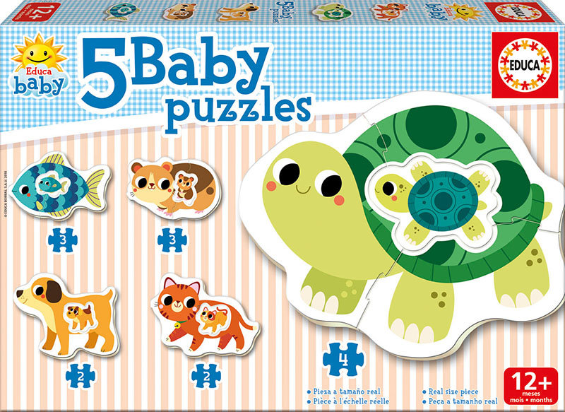 Puzzle, Educa, dla dzieci Zwierzęta domowe, 14 el.