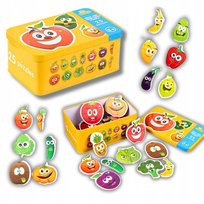 Puzzle edukacyjne dla dzieci - 25 sztuk, owoce i warzywa, układanka