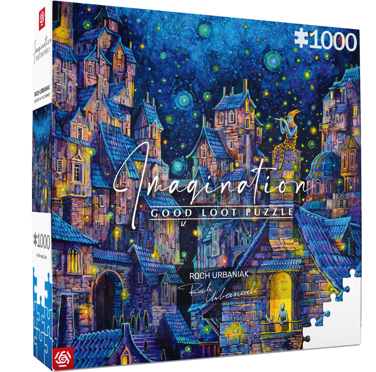 Puzzle Good Loot 1000 Pezzi: Owl Island Di Roch Urbaniak - Fatto A Mano Con Effetto Tela