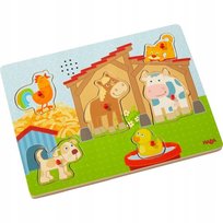 Puzzle Haba Puzzle 6 elementów Na farmie puzzle dźwiękowe HB303179