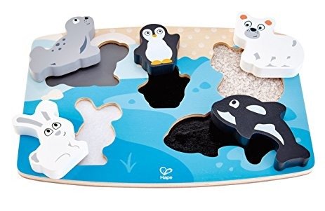 Puzzle, Hape, układanka dotykowa, 5 el.