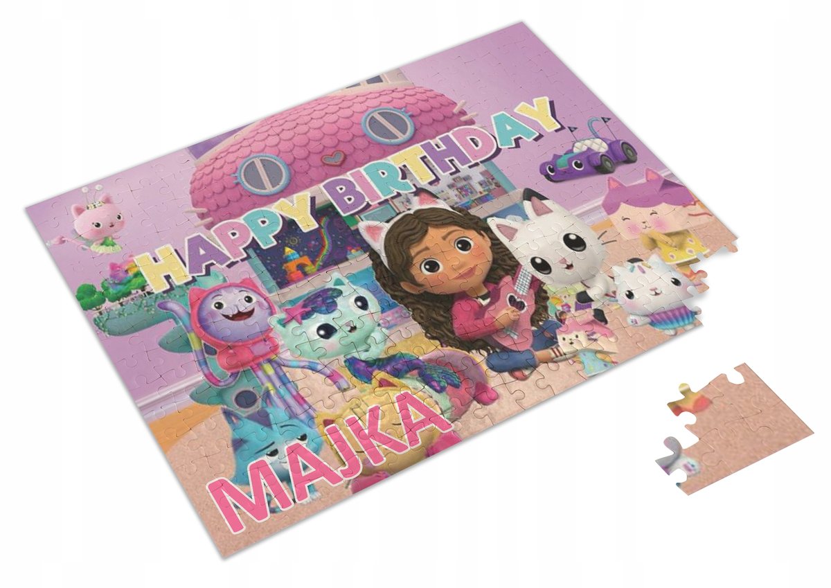 Puzzle + IMIĘ + pudełko Koci Domek Gabi A4 35el #7 - Atram | Sklep ...
